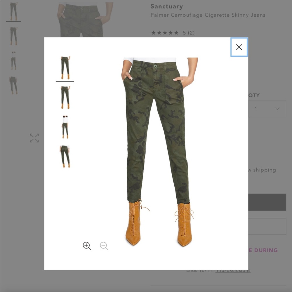 Women’s Camouflage Jeans Sz 16/33